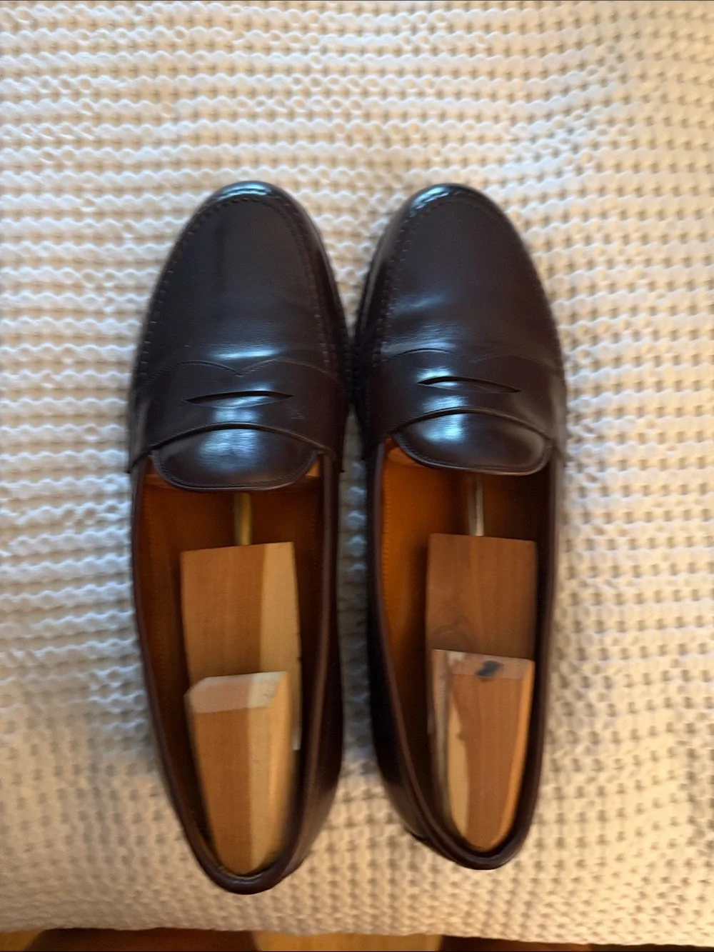 Men's Brown Leather Penny Loafers - Classic Slip-On